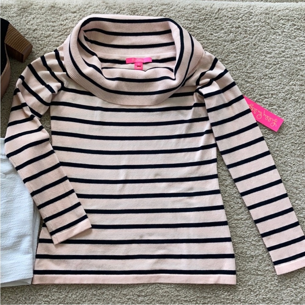 Lilly Pulitzer Clarette Off The Shoulder Sweater - Picture 3 of 6